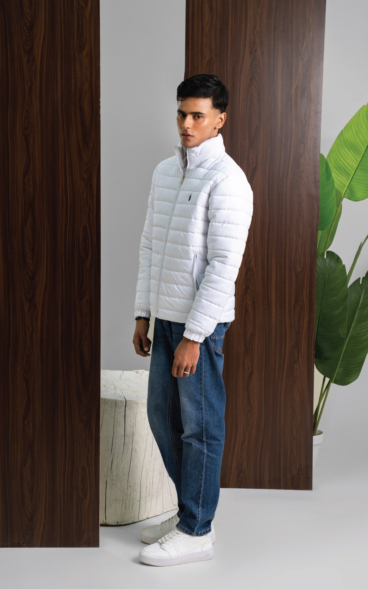 White color puffer jacket