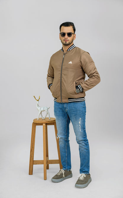 Brown bomber jacket