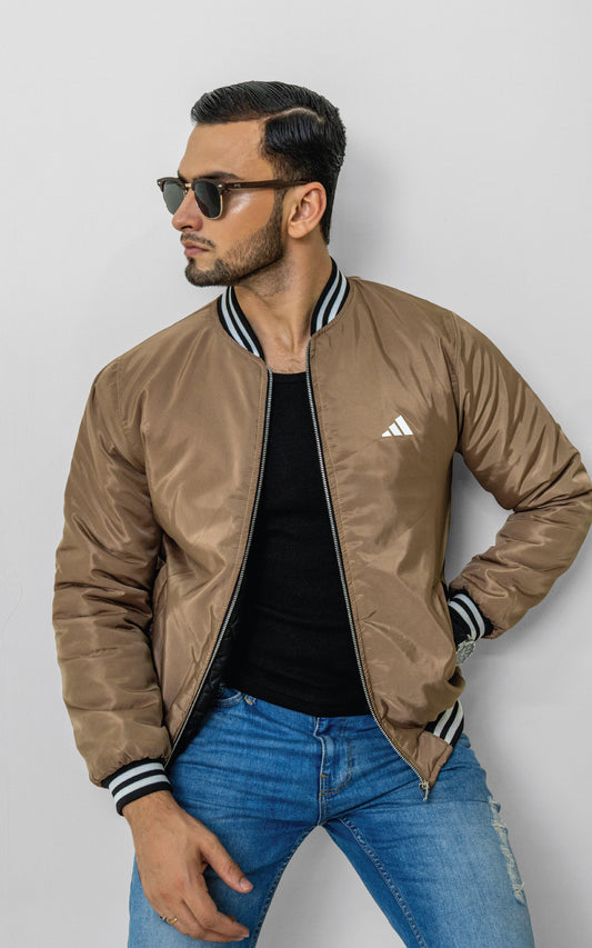 Brown bomber jacket