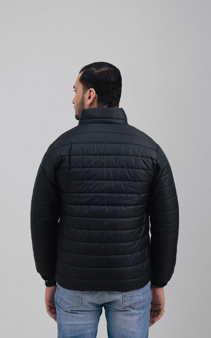 Black color puffer jacket