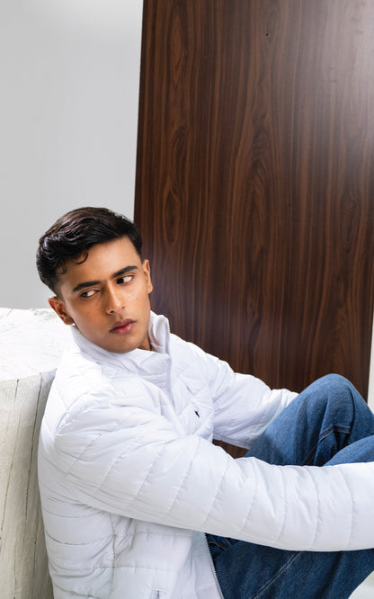 White color puffer jacket