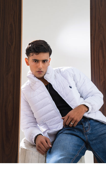 White color puffer jacket