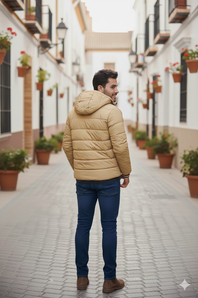 EXCLUSIVE BEIGE PUFFER JACKET